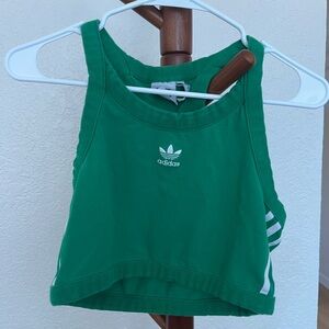 Adidas green crop top